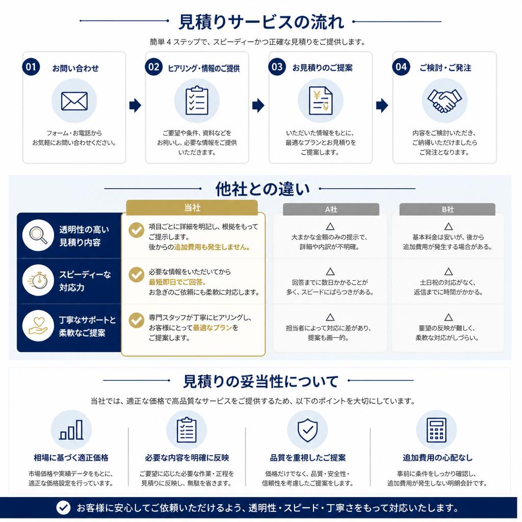 競争力のある見積りを提供