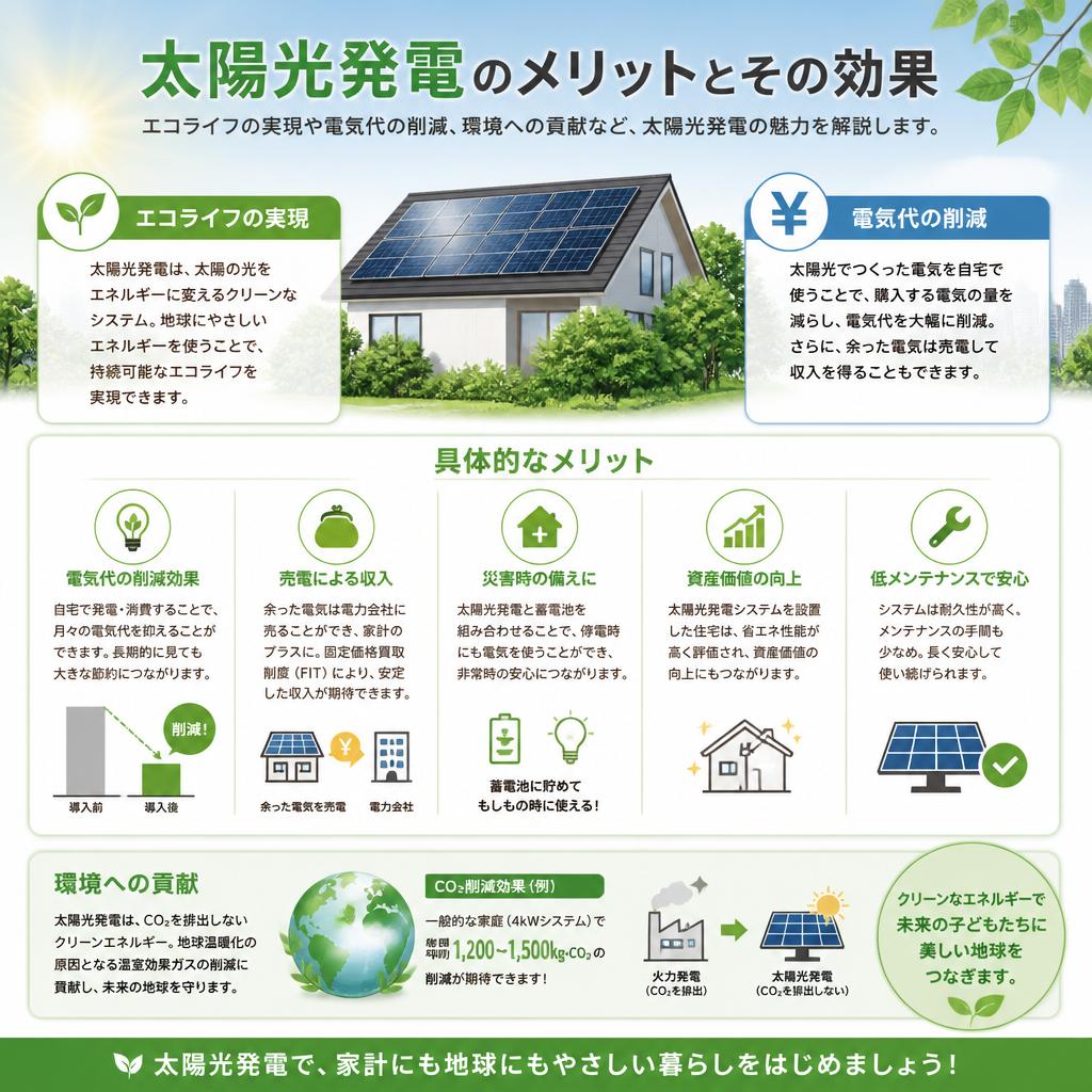 太陽光発電のメリットと効果