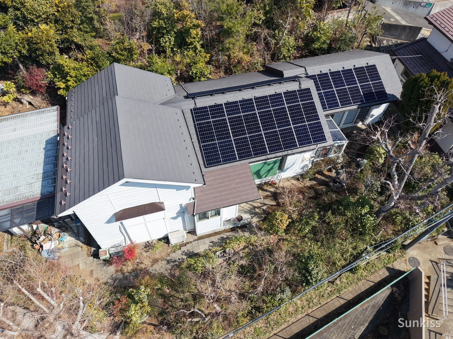東京都国分寺市の施工事例（ドローンによる完成確認）
